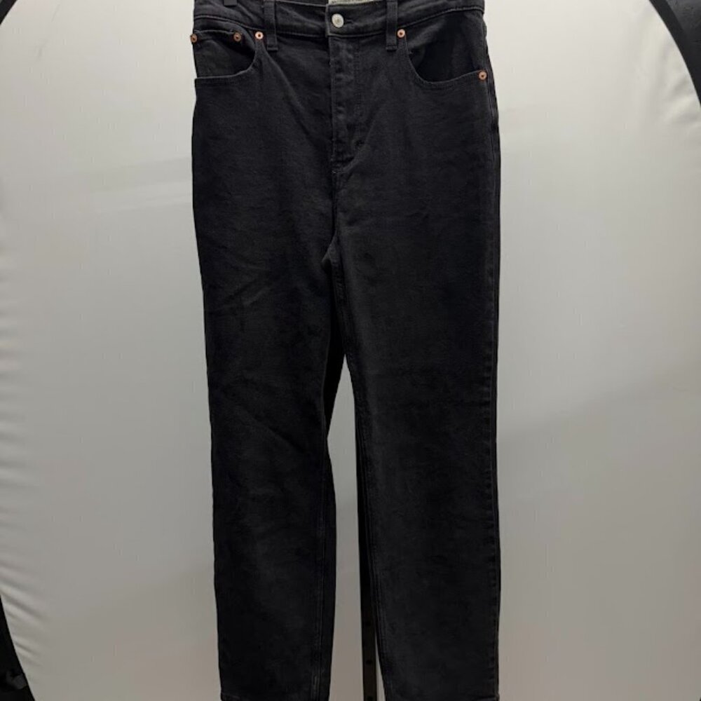 Abercrombie & Fitch The 90's Straight Ultra High Rise Black Jeans